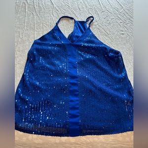 Sparkling blue tank top